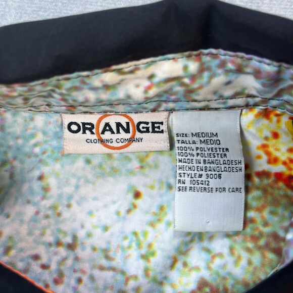 Orange Clothing Company Button Up Shirt Men's Medium Surf Graphic Extreme - Picture 3 of 5
